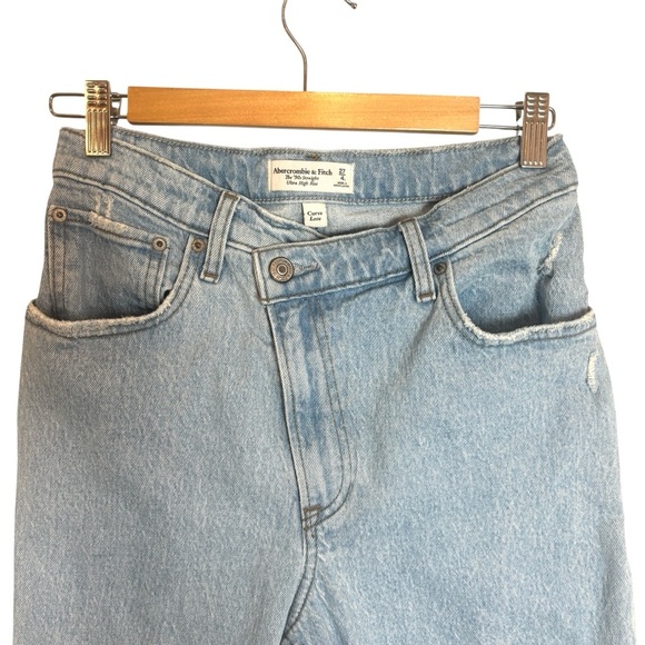 Abercrombie & Fitch Jeans The 90’s Straight Ultra High Rise Curve Love Size 4L - Picture 4 of 7